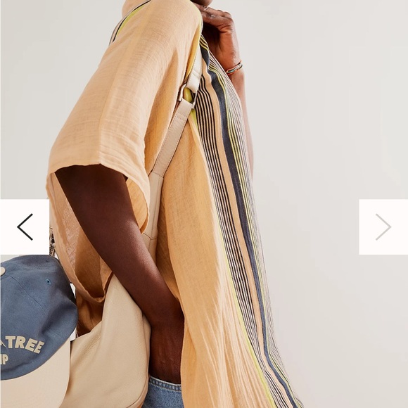 NWOT FREE PEOPLE Tiny Flaw Vacation Mode kaftan $98 retail NEW Natural - Picture 3 of 6